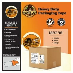 Packing Tape Gorilla Heavy Duty Packaging Tape, 1.88" X 40 Yd., Clear, 6 Rolls/Carton (6042502) -Tape Logic Shop 267B2C00 62F2 49DD 819AE3CA2D0974F9 s7