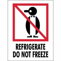 The Packaging Wholesalers Labels Tape Logic Refrigerate - Do Not Freeze Shipping Label, 3" X 4", 500/Roll